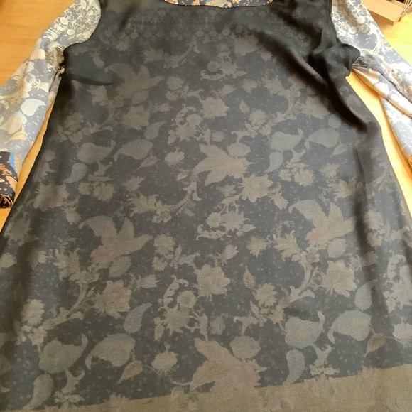 DESIGUAL Black/Gold Paula Floral Dress Size 40 - Picture 13 of 15